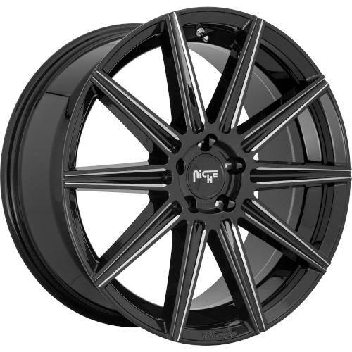 Niche Tifosi M243 Gloss Black W/ Milled Spokes - Part Number M243209021+35 Niche Tifosi M243 Gloss Black W/ Milled Spokes Photo