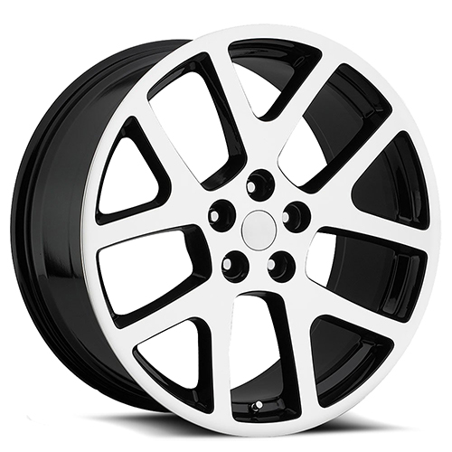 OE Revolution 107 Gloss Black With Machined Face - Part Number 107-2210555+25BM OE Revolution 107 Gloss Black With Machined Face Photo