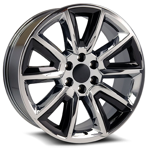 OE Revolution C-08 Chrome With Black Inserts - Part Number C08-2290655+31C OE Revolution C-08 Chrome With Black Inserts Photo