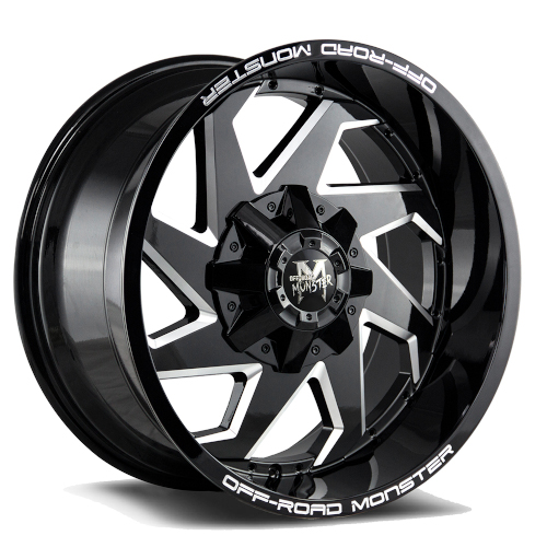 Off-Road Monster M09 Gloss Black Milled - Part Number M090607N12GBML Off-Road Monster M09 Gloss Black Milled Photo