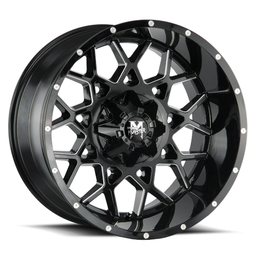 Off-Road Monster M14 Gloss Black Milled - Part Number M14212607N44GBML Off-Road Monster M14 Gloss Black Milled Photo