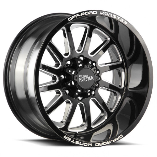 Off-Road Monster M17 Gloss Black Milled - Part Number M17752700GBML Off-Road Monster M17 Gloss Black Milled Photo