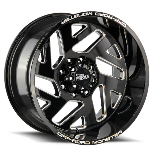 Off-Road Monster M19 Gloss Black Milled - Part Number M190527N19GBML Off-Road Monster M19 Gloss Black Milled Photo