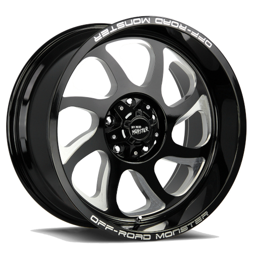 Off-Road Monster M22 Gloss Black Milled - Part Number M220527N19GBML Off-Road Monster M22 Gloss Black Milled Photo