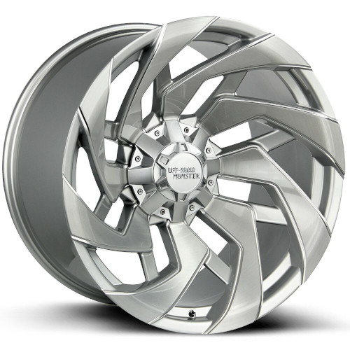 Off-Road Monster M24 Brushed Face Silver - Part Number M240607N19BFS Off-Road Monster M24 Brushed Face Silver Photo