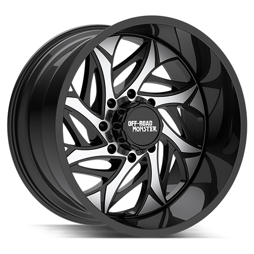 Off-Road Monster M28 Gloss Black Machined - Part Number M28212865N44GBM Off-Road Monster M28 Gloss Black Machined Photo