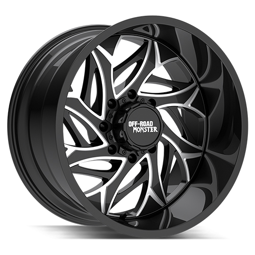 Off-Road Monster M28 Gloss Black Milled - Part Number M28212607N44GBML Off-Road Monster M28 Gloss Black Milled Photo