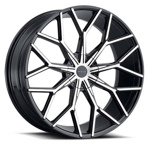 Prive Lux PL9 Gloss Black W/ Machined Face - Part Number PL9-2290GP38JB Prive Lux PL9 Gloss Black W/ Machined Face Photo