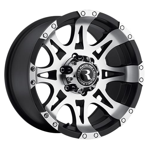 Raceline Raptor 982 Satin Black W/ Machined Face - Part Number 982-68081 Raceline Raptor 982 Satin Black W/ Machined Face Photo