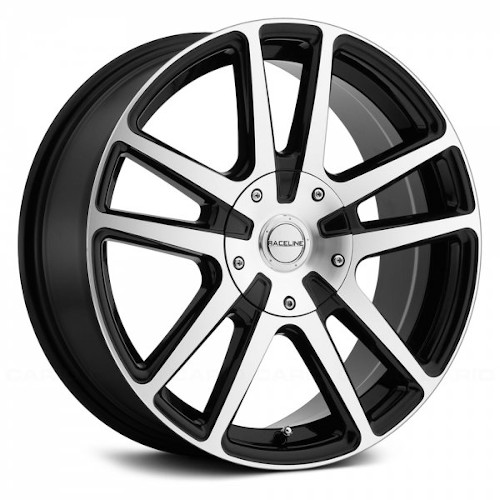 Raceline Encore 145 Black W/ Machined Face - Part Number 145M-67086+40 Raceline Encore 145 Black W/ Machined Face Photo