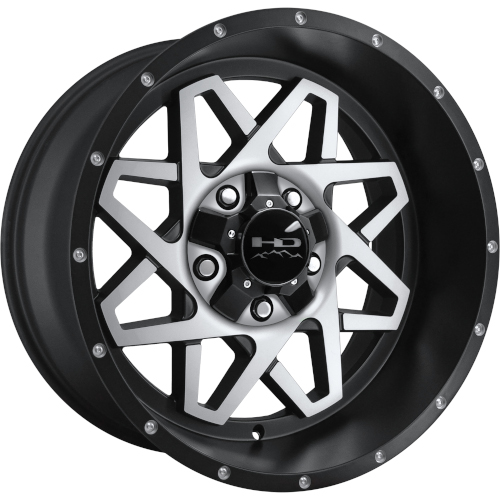 HD Offroad Gridlock Satin Black Machined - Part Number GL201066-25SBM HD Offroad Gridlock Satin Black Machined Photo