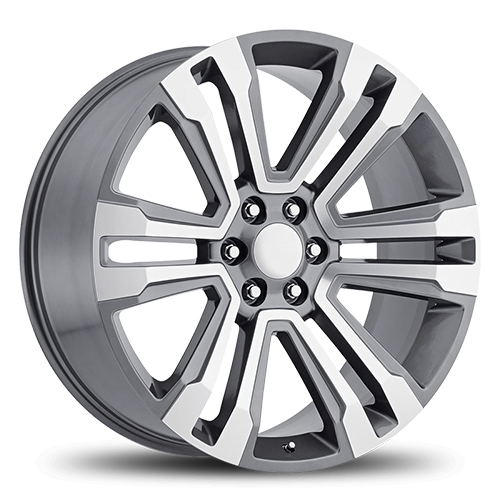 Replica 1 RP10 Gunmetal W/ Machined Spoke Face - Part Number RP-10229G639+24GMM Replica 1 RP10 Gunmetal W/ Machined Spoke Face Photo