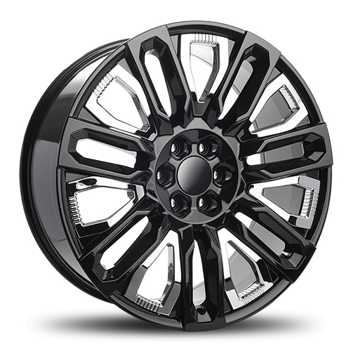 Replica 1 RP32 Gloss Black W/ Chrome Inserts - Part Number RP-322410G639+31BC Replica 1 RP32 Gloss Black W/ Chrome Inserts Photo