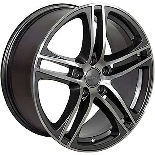 OE Wheels Audi A3 AU07 Gunmetal Machined - Part Number AU07-18080-5112-35MG OE Wheels Audi A3 AU07 Gunmetal Machined Photo