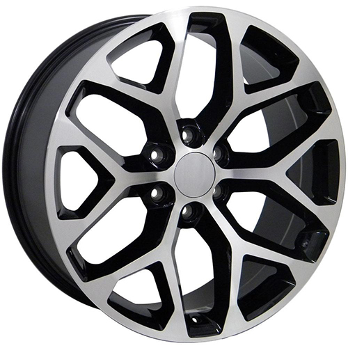 OE Wheels Chevrolet Silverado CV98B Black Machined - Part Number CV98B-24100-6550-24MB OE Wheels Chevrolet Silverado CV98B Black Machined Photo