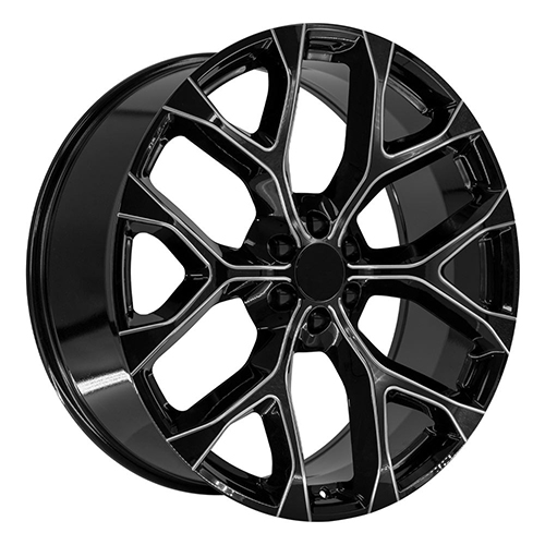 OE Wheels Chevrolet Silverado CV98B Black W/ Milled Edge - Part Number CV98B-20090-6550-24BM OE Wheels Chevrolet Silverado CV98B Black W/ Milled Edge Photo