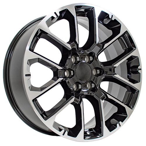 OE Wheels Chevrolet Suburban 1500 CV67 Black Machined - Part Number CV67-22090-6550-28MB OE Wheels Chevrolet Suburban 1500 CV67 Black Machined Photo