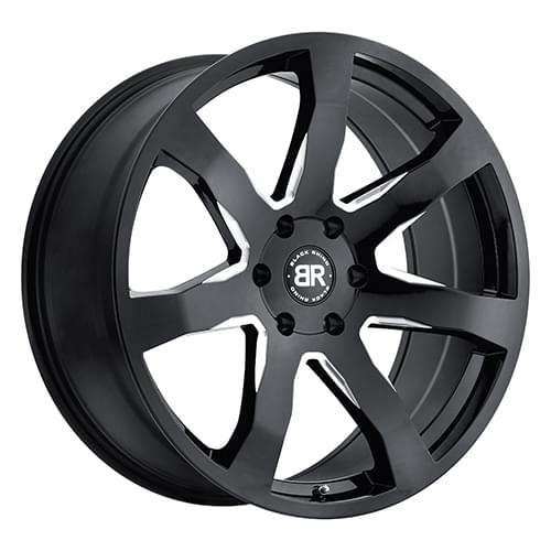 Black Rhino Mozambique Gloss Black W/ Milled Spokes - Part Number 2410MZA305150B10 Black Rhino Mozambique Gloss Black W/ Milled Spokes Photo