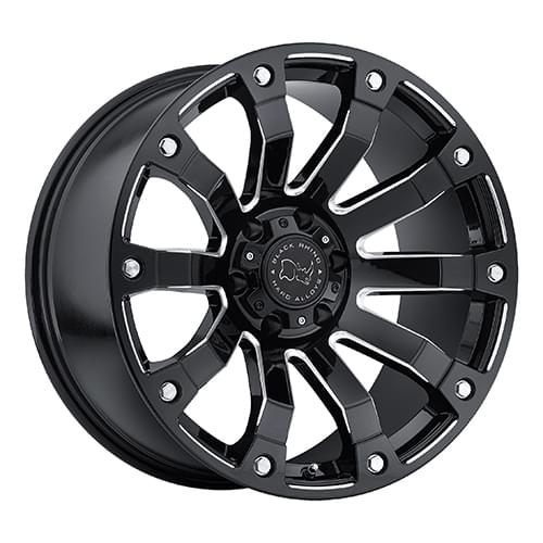 Black Rhino Selkrik Gloss Black W/ Milled Spokes - Part Number 1890SLK-25127B78 Black Rhino Selkrik Gloss Black W/ Milled Spokes Photo