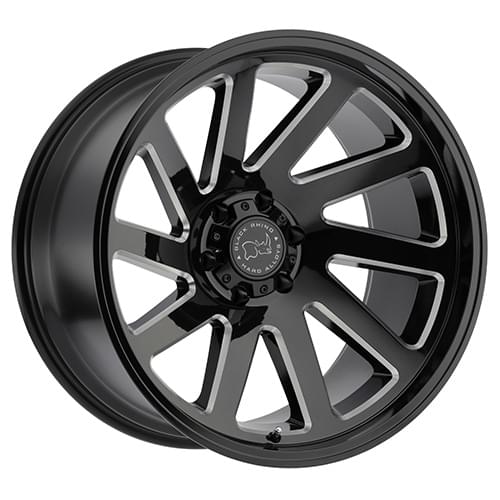 Black Rhino Thrust Gloss Black W/ Milled Spokes - Part Number 2095THR066140B12 Black Rhino Thrust Gloss Black W/ Milled Spokes Photo