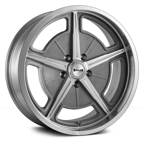 Ridler 605 Gray W/ Machined Face - Part Number 605-8873GM Ridler 605 Gray W/ Machined Face Photo