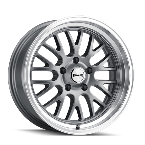 Ridler 607 Gray Machined Lip - Part Number 607-2861G Ridler 607 Gray Machined Lip Photo