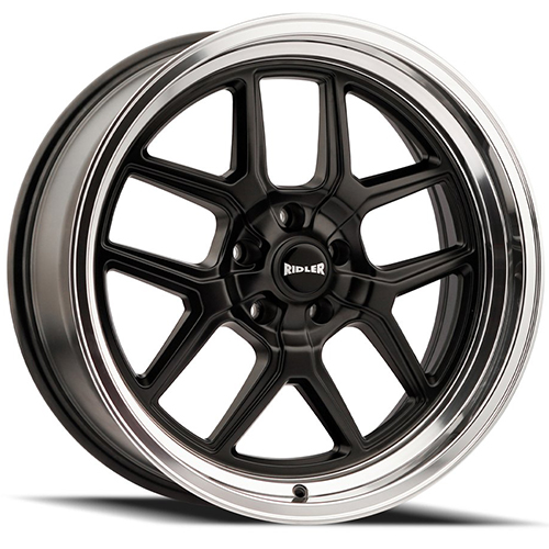 Ridler 610 Matte Black W/ Polished Lip - Part Number 610-2873MB Ridler 610 Matte Black W/ Polished Lip Photo