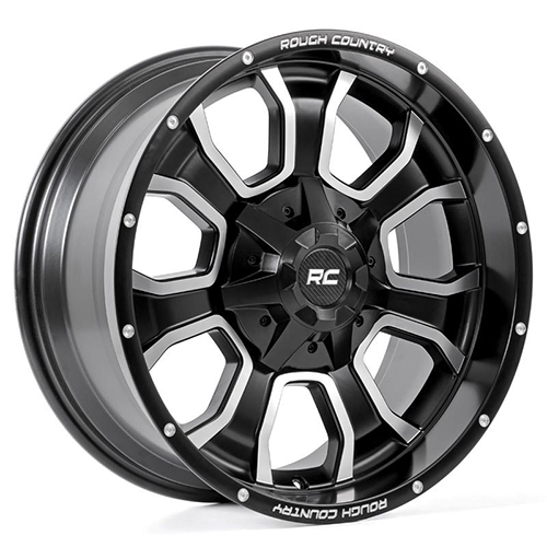 Rough Country 93 Series Matte Black Machined - Part Number 93209012 Rough Country 93 Series Matte Black Machined Photo