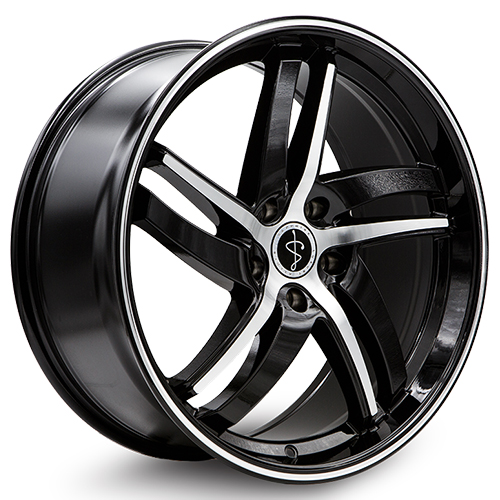 Sapphire Luxury Alloys SX01 Gloss Black W/ Machined Face - Part Number SX01AB-2090E35 Sapphire Luxury Alloys SX01 Gloss Black W/ Machined Face Photo
