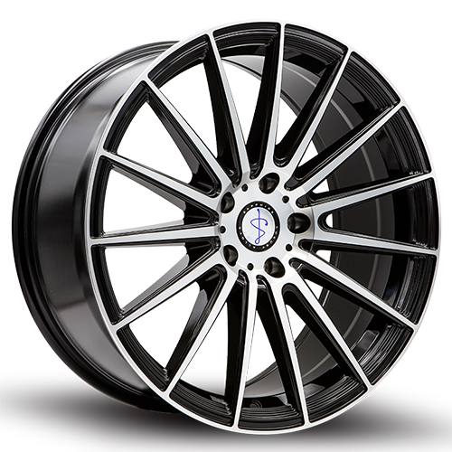 Sapphire Luxury Alloys SX03 Gloss Black W/ Machined Face - Part Number SX03AB-2090H35 Sapphire Luxury Alloys SX03 Gloss Black W/ Machined Face Photo