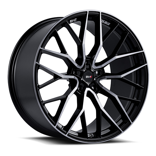 Savini SVF02 Gloss Black Double Dark Tint - Part Number SVF02-22090000D0557-5x4.75-ET15 Savini SVF02 Gloss Black Double Dark Tint Photo