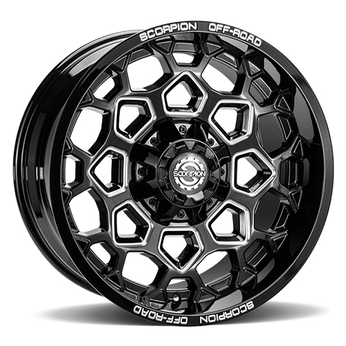 Scorpion Gauntlet Black W/ Milled Spoke Edges - Part Number GL-2210865-19ML Scorpion Gauntlet Black W/ Milled Spoke Edges Photo
