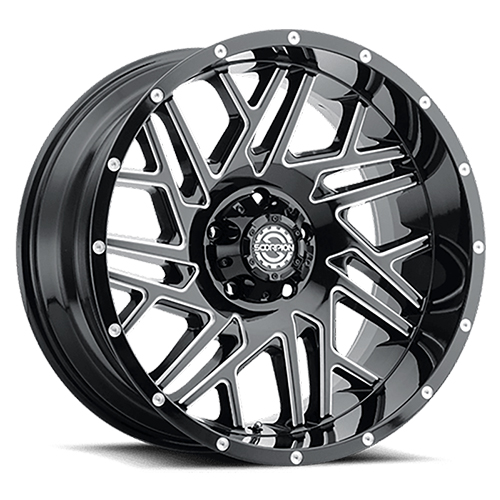 Scorpion SC29 Black W/ Milled Accents - Part Number SC29-2010527-19ML Scorpion SC29 Black W/ Milled Accents Photo