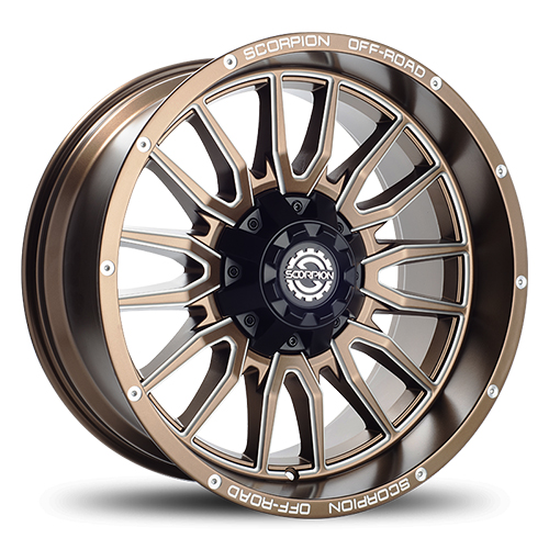 Scorpion Striker Matte Bronze W/ Milled Spoke Edges - Part Number ST-201052735-19BZML Scorpion Striker Matte Bronze W/ Milled Spoke Edges Photo