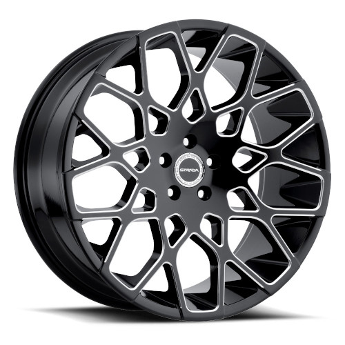Strada Buca S59 Gloss Black W/ Milled Edge - Part Number S59251515GBML Strada Buca S59 Gloss Black W/ Milled Edge Photo