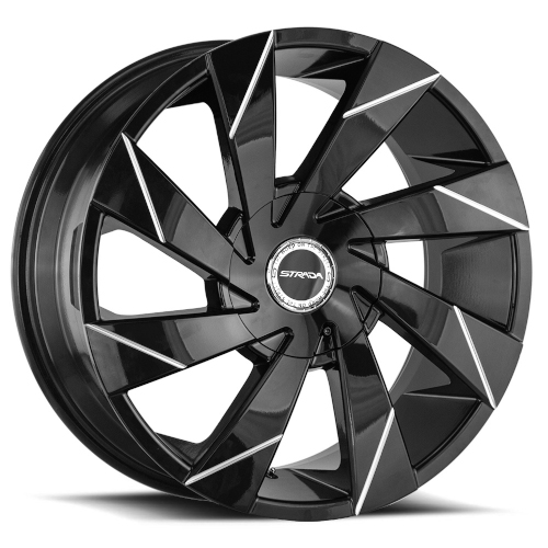 Strada Moto S62 Gloss Black Milled Line - Part Number S62250115GBL Strada Moto S62 Gloss Black Milled Line Photo