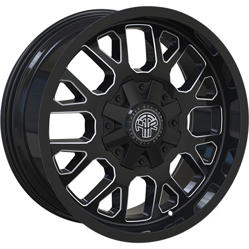 Thret Offroad Attitude 802 Gloss Black Milled - Part Number 802AD-1790FJ18 Thret Offroad Attitude 802 Gloss Black Milled Photo