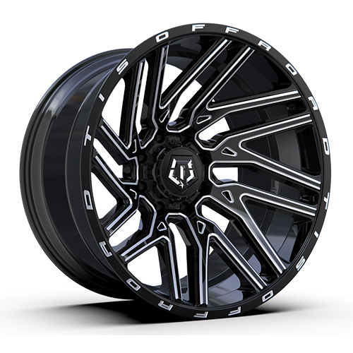 TIS Offroad 554 Gloss Black Milled - Part Number 554BM-2228744S TIS Offroad 554 Gloss Black Milled Photo