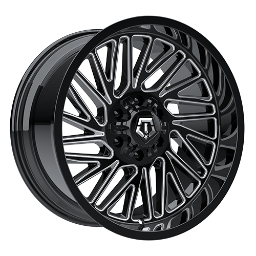 TIS Offroad 553BM Gloss Black W/ Milled Accents - Part Number 553BM-2208912 TIS Offroad 553BM Gloss Black W/ Milled Accents Photo
