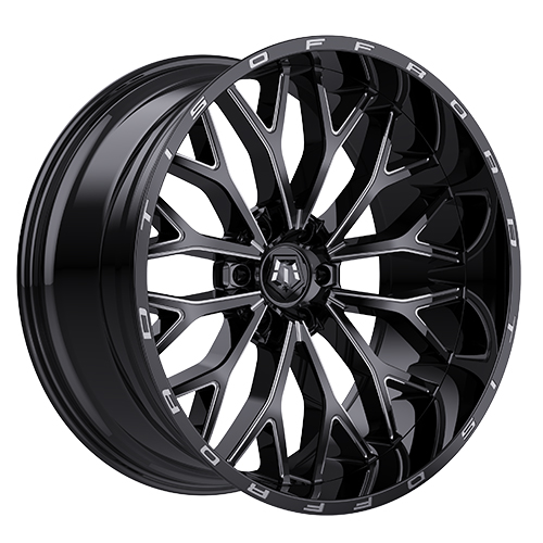 TIS Offroad 565BM Gloss Black W/ Milled Accents - Part Number 565BM-2126344 TIS Offroad 565BM Gloss Black W/ Milled Accents Photo