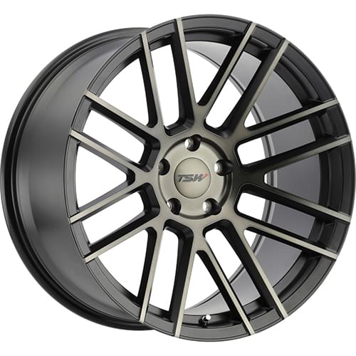TSW Mosport Matte Black W/ Machined Dark Tint - Part Number 2085MSP405114M76 TSW Mosport Matte Black W/ Machined Dark Tint Photo