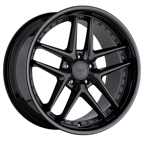 TSW Premio Matte Black W/ Gloss Black Lip - Part Number 1985REM355120B76 TSW Premio Matte Black W/ Gloss Black Lip Photo