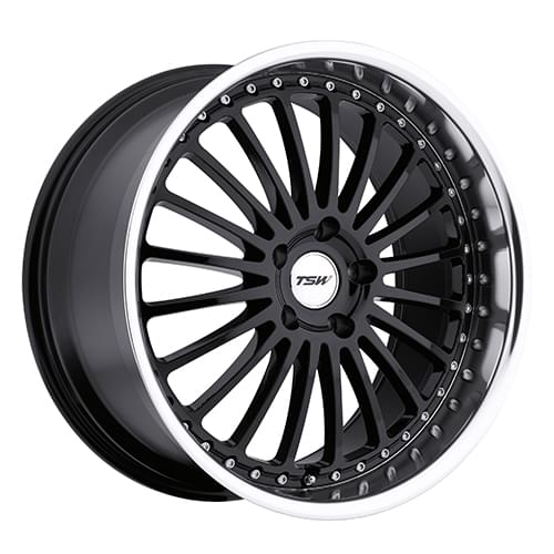 TSW Silverstone Gloss Black W/ Mirror Lip - Part Number 1780SIL205120B76 TSW Silverstone Gloss Black W/ Mirror Lip Photo