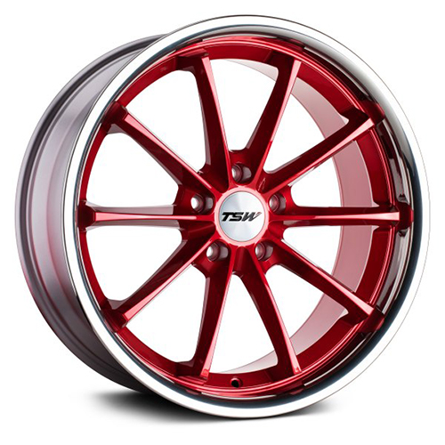 TSW Sweep Candy Red W/ Stainless Lip - Part Number 1885SWP405114R76 TSW Sweep Candy Red W/ Stainless Lip Photo
