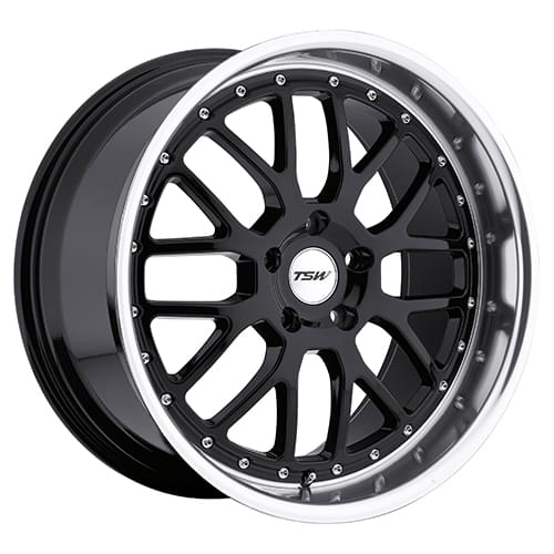 TSW Valencia Gloss Black W/ Mirror Lip - Part Number 1780VAL325112B72 TSW Valencia Gloss Black W/ Mirror Lip Photo
