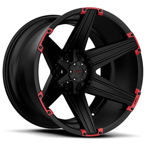 Tuff T12 Satin Black W/ Red Inserts - Part Number 2210T12-28165M25R Tuff T12 Satin Black W/ Red Inserts Photo