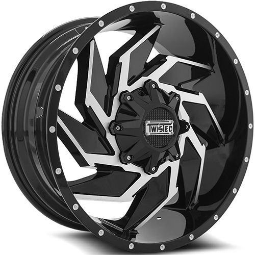 Twisted Offroad Raptor T-24 Black Machined - Part Number T-24221281651-44GBM Twisted Offroad Raptor T-24 Black Machined Photo