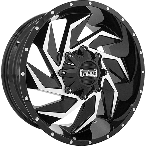 Twisted Offroad Vixon T-27 Black Machined - Part Number T-27209061351397+0GBM Twisted Offroad Vixon T-27 Black Machined Photo