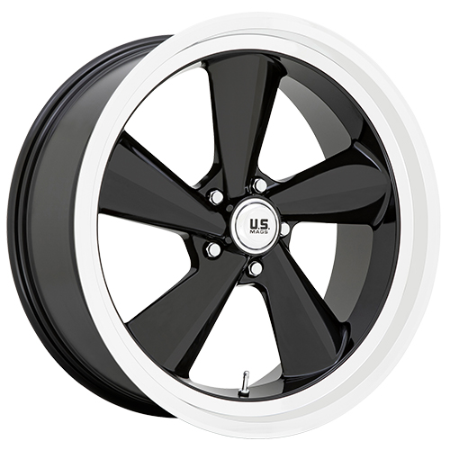 US Mags U136 TS Gloss Black W/ Machined Lip - Part Number U13622057357R US Mags U136 TS Gloss Black W/ Machined Lip Photo