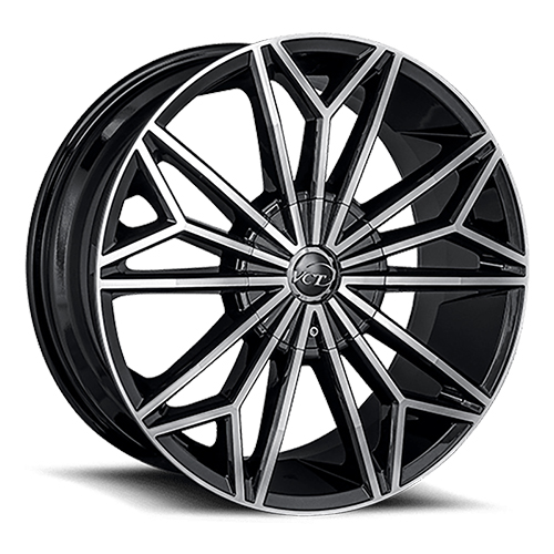 VCT Viper Black W/ Machined Spoke Face - Part Number VPR-228551420+38BM VCT Viper Black W/ Machined Spoke Face Photo